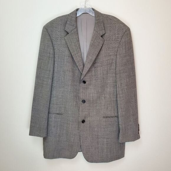 Hugo Boss micro hounds tooth wool blend blazer - Picture 1 of 14